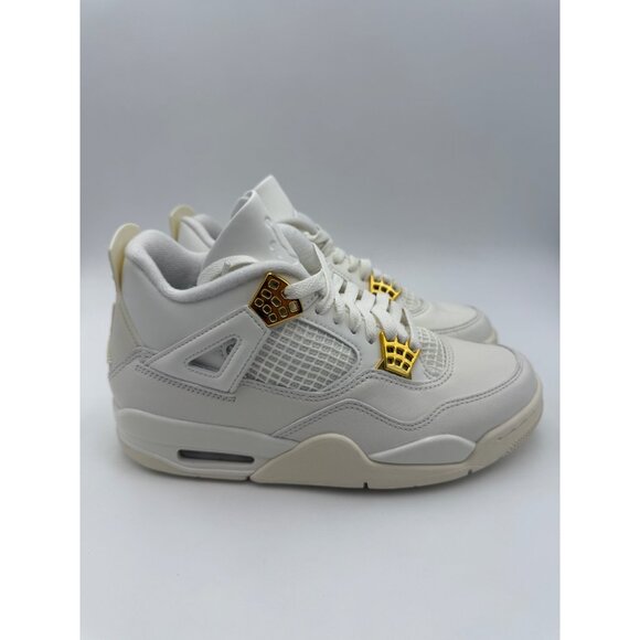 Size 7 - Air Jordan 4 Retro Metallic Gold (Women's) - Picture 1 of 10